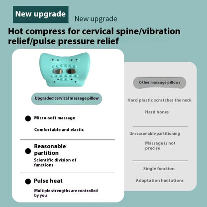 Multifunctional Shoulder And Neck Massage Instrument Portable EMS Hot Compress Massage Pillow