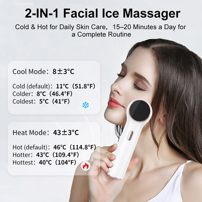 LFmina Stainless Steel Face Beauty Device With Cold Massage Ball Handheld For Home Use